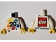Part No: 973pb5462c01  Name: Torso LEGO World 2023 with Swirl of Colors and Number 20 Pattern / White Arms / Yellow Hands