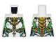 Part No: 973pb5522 Name: Torso Female Armor Bright Green, Gold, and Dark Turquoise Trim and Small Gold Dragon Head and Spine Pattern Part No: 973pb5522 Name: Torso Female Armor Bright Green, Gold, and Dark Turquoise Trim and Small Gold Dragon Head and Spine Pattern