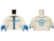 Part No: 973pb5589c01  Name: Torso Jacket with Silver Zipper, Medium Blue Trim, Light Bluish Gray Creases, Star Badge Logo on Back Pattern / White Arms / Medium Blue Hands