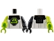 Lot ID: 414763486  Part No: 973pb5651c01  Name: Torso Space Lime Capital Letter B on Black Octagon Blacktron II Logo, Shoulder Armor, Dark Bluish Gray Lines Pattern / Black Arm Left / Lime Double Arm Right / Black Hand Left / Lime Hands Right