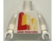 Part No: 973pb5808c01  Name: Torso with 'LEGO MASTERS' and Red and Yellow LEGO Masters Logo Pattern / White Arms / White Hands