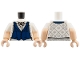 Part No: 973pb6064c01 Name: Torso Female Dark Blue Vest, White Blouse with Light Bluish Gray Squares and Flowers, Light Nougat Neck Pattern / Light Nougat Arms with Molded White Short Sleeves Pattern / Light Nougat Hands Part No: 973pb6064c01 Name: Torso Female Dark Blue Vest, White Blouse with Light Bluish Gray Squares and Flowers, Light Nougat Neck Pattern / Light Nougat Arms with Molded White Short Sleeves Pattern / Light Nougat Hands