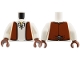 Part No: 973pb6229c01 Name: Torso Reddish Brown Leather Vest Open, Shirt with Black Laces, Tan Undershirt, Silver Buckle on Back Pattern / White Arms / Reddish Brown Hands Part No: 973pb6229c01 Name: Torso Reddish Brown Leather Vest Open, Shirt with Black Laces, Tan Undershirt, Silver Buckle on Back Pattern / White Arms / Reddish Brown Hands