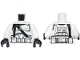 Part No: 973pb6246c01  Name: Torso SW Armor Clone Trooper, Black Pauldron with Diagonal Straps and Detailed Belt Pattern / White Arms / Black Hands