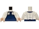 Part No: 973pb6298c01 Name: Torso Chef Jacket with Gold Buttons, Dark Blue Neckerchief and Front Panel, Dark Bluish Gray Creases Pattern / White Arms / Light Nougat Hands Part No: 973pb6298c01 Name: Torso Chef Jacket with Gold Buttons, Dark Blue Neckerchief and Front Panel, Dark Bluish Gray Creases Pattern / White Arms / Light Nougat Hands