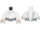 Part No: 973pb6322c01  Name: Torso SW Loose Dress and Hood, Detailed Belt with 5 Silver Emblems Pattern (Leia) / White Arms / Light Nougat Hands