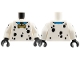 Part No: 973pb6456c01  Name: Torso Blue Collar with Gold Bone Tag, Black Spots Pattern / White Arms with Black Spots Pattern / Black Hands