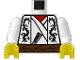 Part No: 973pn0c01  Name: Torso Castle Ninja Samurai Dragon Robe Pattern / White Arms / Yellow Hands