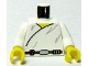 Part No: 973ps3c01  Name: Torso SW Wrap-Around Tunic and Utility Belt Pattern / White Arms / Yellow Hands