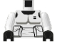 Part No: 973psec01  Name: Torso SW Armor Scout Trooper Pattern (Dark Gray Accents) / White Arms / Black Hands