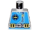 Lot ID: 316040085  Part No: 973px170  Name: Torso Aquazone Aquanaut Sub Logo, Zipper, and Weight Belt Pattern