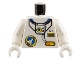 Part No: 973px176c01  Name: Torso Space Port Logo, Tube and 'C1' with Two Yellow Bars Pattern / White Arms / White Hands
