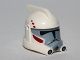 Part No: 98099pb01  Name: Minifigure, Headgear Helmet SW ARC Clone Trooper with Dark Red and Dark Bluish Gray Pattern