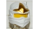 Part No: 98133pb01  Name: Minifigure, Headgear Ninjago Wrap with Gold 3 Point Emblem Pattern