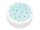 Part No: 98138pb051  Name: Tile, Round 1 x 1 with Cookie Light Aqua Frosting Pattern