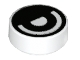 Part No: 98138pb098  Name: Tile, Round 1 x 1 with Black Eye with Pupil Half Circle Pattern