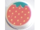 Part No: 98138pb133  Name: Tile, Round 1 x 1 with Coral Strawberry Pattern