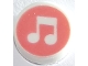 Part No: 98138pb134  Name: Tile, Round 1 x 1 with Music Notes on Coral Background Pattern