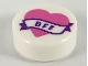 Part No: 98138pb149  Name: Tile, Round 1 x 1 with Dark Pink Heart and Banner with Dark Purple 'BFF' Pattern