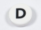 Part No: 98138pb214  Name: Tile, Round 1 x 1 with Black Capital Letter D Pattern