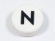 Part No: 98138pb224  Name: Tile, Round 1 x 1 with Black Capital Letter N Pattern