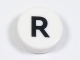 Part No: 98138pb228  Name: Tile, Round 1 x 1 with Black Capital Letter R Pattern