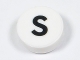 Part No: 98138pb229  Name: Tile, Round 1 x 1 with Black Capital Letter S Pattern