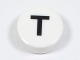 Part No: 98138pb230  Name: Tile, Round 1 x 1 with Black Capital Letter T Pattern