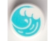 Part No: 98138pb236  Name: Tile, Round 1 x 1 with Cresting Wave on Medium Azure Background Pattern