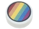 Lot ID: 317803879  Part No: 98138pb294  Name: Tile, Round 1 x 1 with Rainbow Stripes in Black Circle Pattern