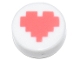 Part No: 98138pb299  Name: Tile, Round 1 x 1 with Coral Pixelated Heart Pattern