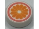 Part No: 98138pb311  Name: Tile, Round 1 x 1 with Orange Flower and Coral Circle Pattern