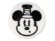 Part No: 98138pb324  Name: Tile, Round 1 x 1 with Black Mickey Mouse Head with Hat Pattern