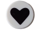 Part No: 98138pb362  Name: Tile, Round 1 x 1 with Black Heart Pattern