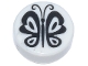 Part No: 98138pb403  Name: Tile, Round 1 x 1 with Black Butterfly Pattern