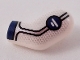 Part No: 981pb187  Name: Arm, Left with Dark Blue Cuff, Water Symbol, Silver Trim Pattern