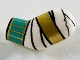 Part No: 981pb216  Name: Arm, Left with Wrappings, Gold and Dark Turquoise Bracelets Pattern
