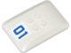 Part No: 98281pb007  Name: Wedge 6 x 4 x 2/3 Quad Curved with Blue '01' on White Background Pattern (Sticker) - Set 60047