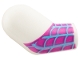 Part No: 982pb420 Name: Arm, Right with Medium Azure Webbing on Magenta Background Pattern Part No: 982pb420 Name: Arm, Right with Medium Azure Webbing on Magenta Background Pattern