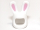 Part No: 99244pb01  Name: Minifigure, Headgear Head Cover, Costume Bunny Ears with Bright Pink Auricles Pattern