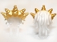 Lot ID: 410667708  Part No: 99245pb01  Name: Minifigure, Hair Ocean King with Gold Spiked Tiara Pattern
