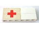 Part No: BA003pb13L  Name: Stickered Assembly 6 x 1 x 2 with Red Cross on White Background Pattern Model Left Side (Sticker) - Sets 363-1 / 555-1 - 2 Brick 1 x 6