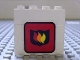 Part No: BA006pb06  Name: Stickered Assembly 4 x 1 x 3 with Fire Logo Badge Pattern (Sticker) - Set 6571 - 3 Brick 1 x 4