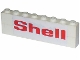 Part No: BA009pb11  Name: Stickered Assembly 8 x 1 x 2 with 'Shell' Small Pattern on Both Sides (Stickers) - Set 377-1 - 2 Brick 1 x 8