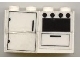 Part No: BA023pb01  Name: Stickered Assembly 4 x 2 x 2 with Refrigerator and Oven Pattern (Sticker) - Sets 6372 / 6374 - 2 Brick 2 x 4