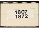 Part No: BA023pb06 Name: Stickered Assembly 4 x 2 x 2 with Black '1807' and '1872' Pattern (Sticker) - Set 1592 - 2 Brick 2 x 4 Part No: BA023pb06 Name: Stickered Assembly 4 x 2 x 2 with Black '1807' and '1872' Pattern (Sticker) - Set 1592 - 2 Brick 2 x 4