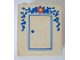 Part No: BA024pb02  Name: Stickered Assembly 4 x 2 x 4 with Door with Flower Above Pattern (Sticker) - Set 270-2 - 4 Brick 2 x 4