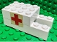 Part No: BA069pb01  Name: Stickered Assembly 6 x 3 x 2 with Red Cross Pattern on Both Sides (Stickers) - Sets 460-1 / 653-1 - 2 Brick 1 x 6, 2  Brick 2 x 3 without Cross Supports