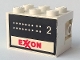 Part No: BA082pb02  Name: Stickered Assembly 3 x 2 x 1 2/3 with Exxon Tank Number 2 on Both Sides Pattern (Stickers) - Set 6375-2