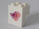 Part No: BA087pb01  Name: Stickered Assembly 2 x 2 x 2 with Butterfly and Two Flowers Pattern (Sticker) - Set 6410 - 1 Brick 1 x 2, 1 Brick 2 x 2